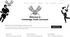 Desktop Screenshot of cambridgeyouthlacrosse.org